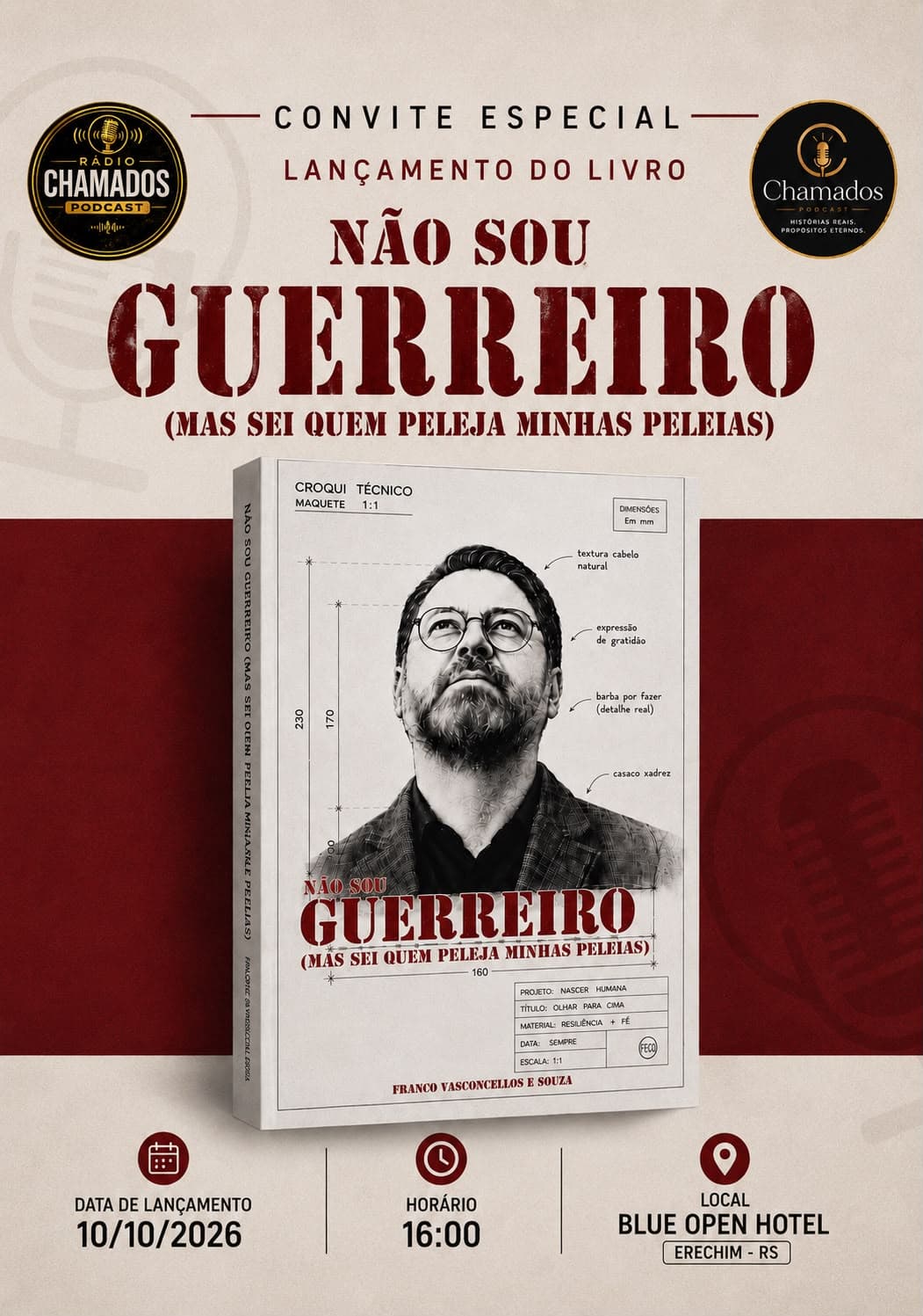 Lançamento do livro “Não sou guerreiro mas sei quem peleja minhas peleias”